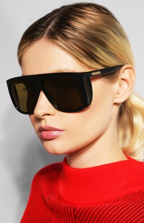 Женские солнцезащитные очки GUCCI черного цвета по цене 25000 руб., арт. GG0467 001 | Фото 2 Женские солнцезащитные очки GUCCI черного цвета, арт. GG0467 001 | Фото 2