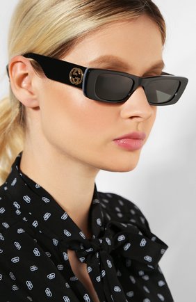 Женские солнцезащитные очки GUCCI черного цвета по цене 22150 руб., арт. GG0516 001 | Фото 2 Женские солнцезащитные очки GUCCI черного цвета, арт. GG0516 001 | Фото 2