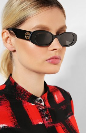 Женские солнцезащитные очки GUCCI черного цвета по цене 27150 руб., арт. GG0517 001 | Фото 2 Женские солнцезащитные очки GUCCI черного цвета, арт. GG0517 001 | Фото 2