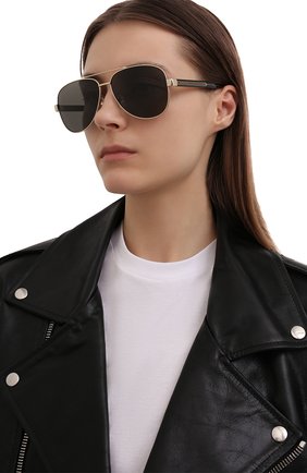 Мужские солнцезащитные очки GUCCI черного цвета по цене 28500 руб., арт. GG0528 006 | Фото 2 Мужские солнцезащитные очки GUCCI черного цвета, арт. GG0528 006 | Фото 2 (Тип очков: С/з; Статус проверки: Проверена категория; Очки форма: Авиаторы; Оптика Гендер: оптика-мужское)