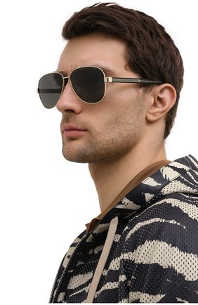 Мужские солнцезащитные очки GUCCI черного цвета по цене 28500 руб., арт. GG0528 006 | Фото 3 Мужские солнцезащитные очки GUCCI черного цвета, арт. GG0528 006 | Фото 3 (Тип очков: С/з; Статус проверки: Проверена категория; Очки форма: Авиаторы; Оптика Гендер: оптика-мужское)