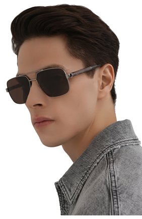 Мужские солнцезащитные очки GUCCI коричневого цвета по цене 21300 руб., арт. GG0529 002 | Фото 2 Мужские солнцезащитные очки GUCCI коричневого цвета, арт. GG0529 002 | Фото 2