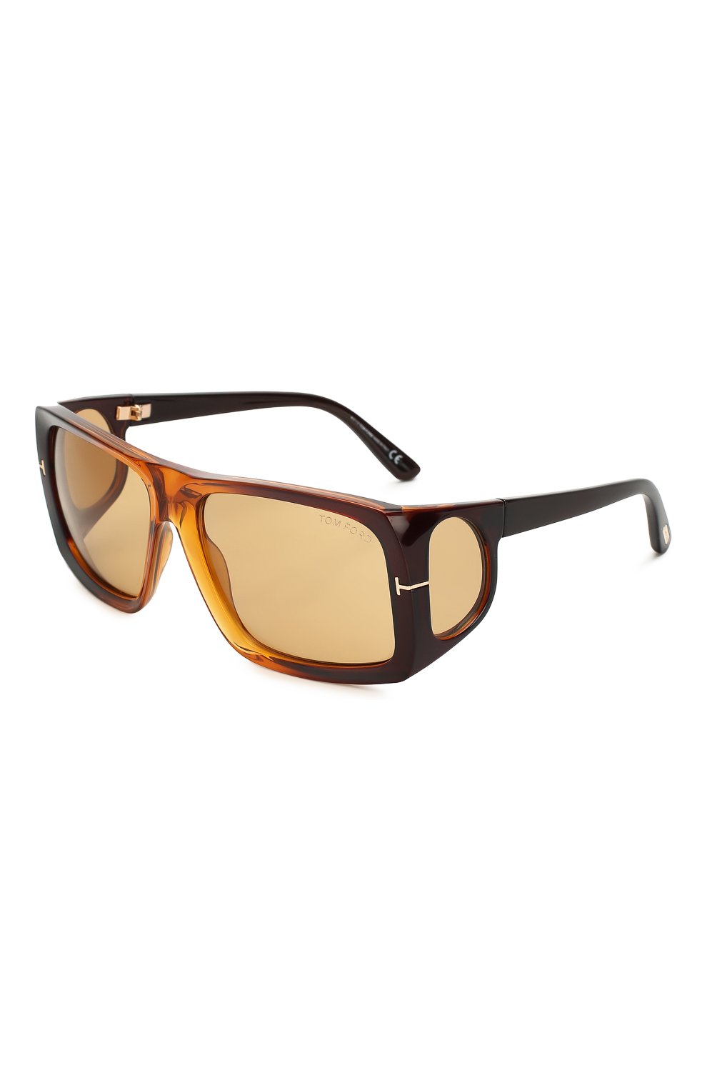 Женские солнцезащитные очки TOM FORD коричневого цвета, арт. TF730 48E | Фото 1