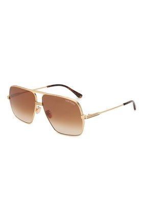 Мужские солнцезащитные очки TOM FORD золотого цвета по цене 26150 руб., арт. TF735-H 30F | Фото 1 Мужские солнцезащитные очки TOM FORD золотого цвета, арт. TF735-H 30F | Фото 1