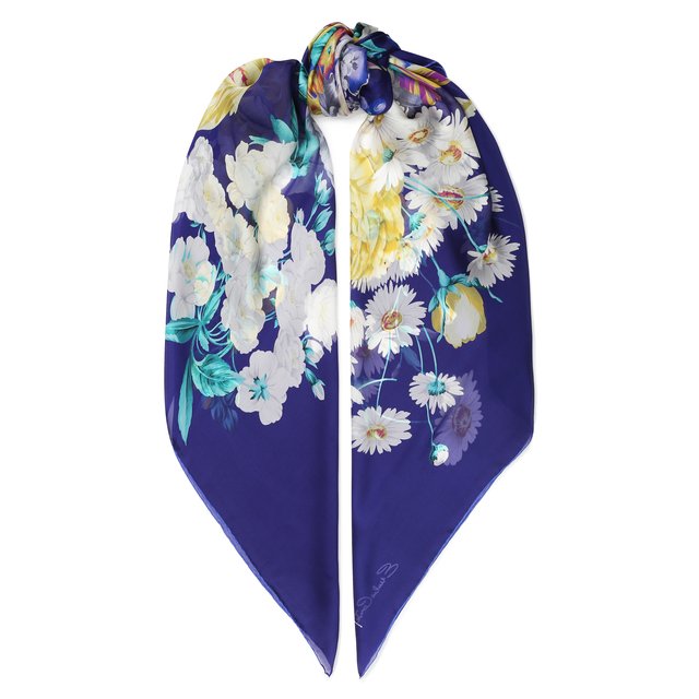 фото Шелковый платок с цветочным принтом emilio conte