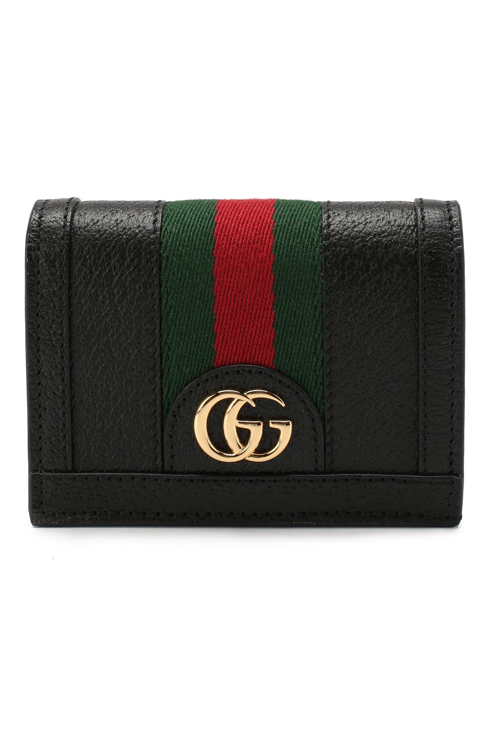 Женские кожаное портмоне ophidia GUCCI черного цвета, арт. 523155/DJ2DG | Фото 1