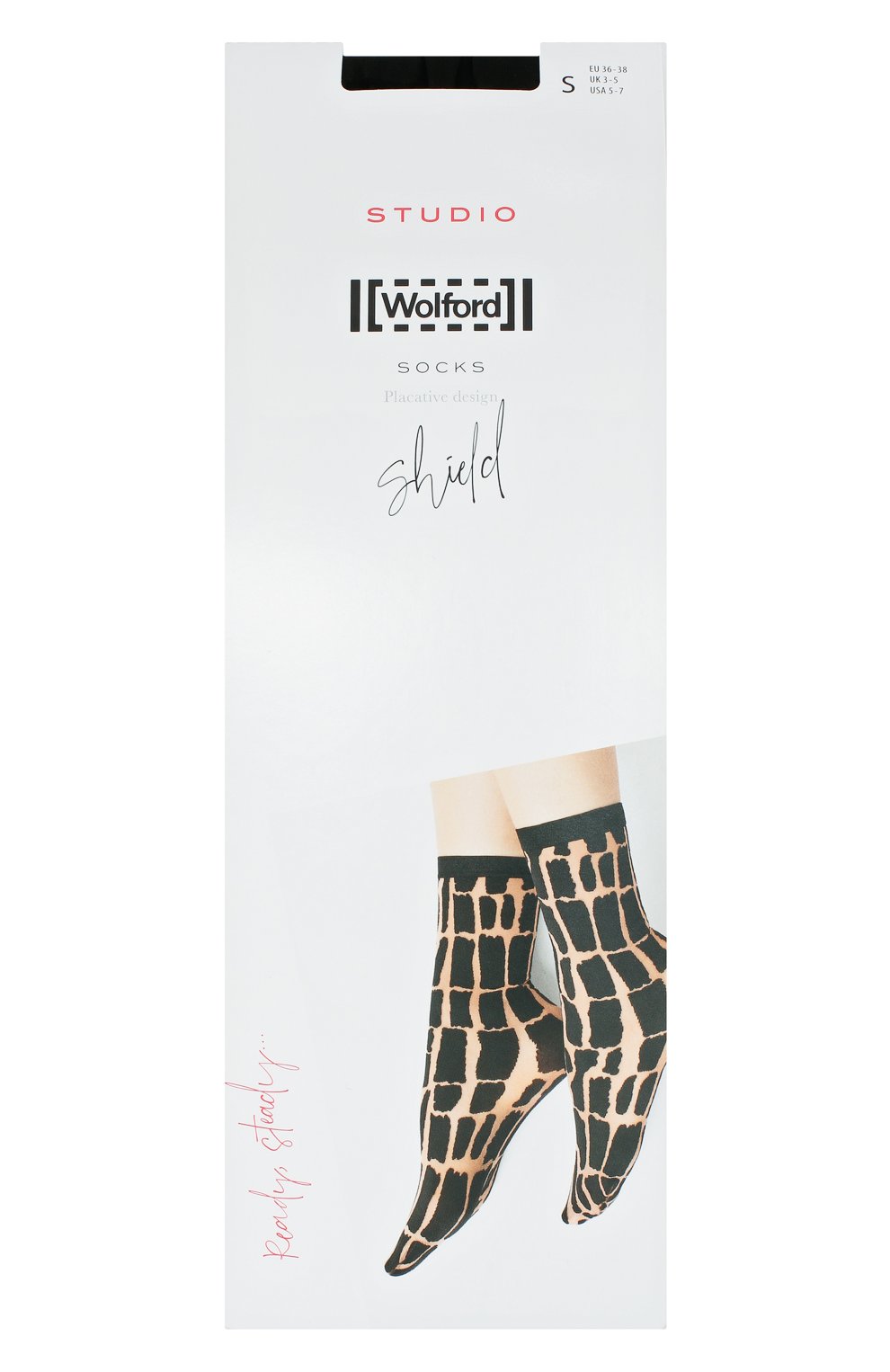 Женские носки shield WOLFORD черного цвета, арт. 48025 | Фото 1