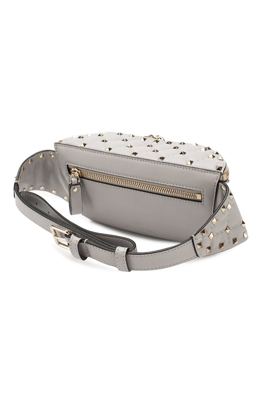 Женская поясная сумка valentino garavani rockstud spike VALENTINO светло-серого цвета по цене 79300 руб., арт. SW2B0B46/NAP | Фото 3 Женская поясная сумка valentino garavani rockstud spike VALENTINO светло-серого цвета, арт. SW2B0B46/NAP | Фото 3