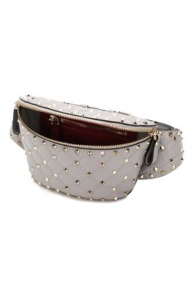 Женская поясная сумка valentino garavani rockstud spike VALENTINO светло-серого цвета по цене 79300 руб., арт. SW2B0B46/NAP | Фото 4 Женская поясная сумка valentino garavani rockstud spike VALENTINO светло-серого цвета, арт. SW2B0B46/NAP | Фото 4