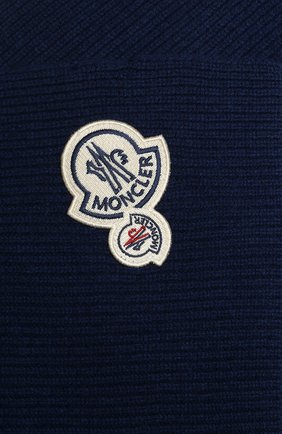 Мужской шарф из смеси шерсти и кашемира MONCLER темно-синего цвета по цене 29950 руб., арт. E2-091-99041-00-A9188 | Фото 2 Мужской шарф из смеси шерсти и кашемира MONCLER темно-синего цвета, арт. E2-091-99041-00-A9188 | Фото 2