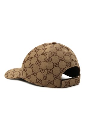 Мужской хлопковая бейсболка GUCCI коричневого цвета по цене 24100 руб., арт. 576253/4HG62 | Фото 3 Мужской хлопковая бейсболка GUCCI коричневого цвета, арт. 576253/4HG62 | Фото 3