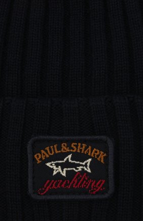 Мужская шерстяная шапка PAUL&SHARK темно-синего цвета по цене 8625 руб., арт. C0P1051/FLV | Фото 3 Мужская шерстяная шапка PAUL&SHARK темно-синего цвета, арт. C0P1051/FLV | Фото 3