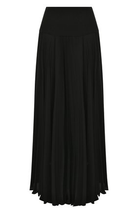 Женская шелковая юбка VALENTINO черного цвета по цене 239500 руб., арт. SB3RA4U51MH | Фото 1