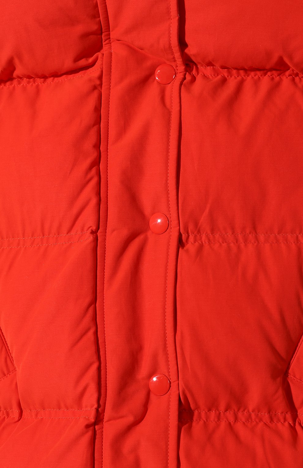 Женская стеганая куртка VETEMENTS красного цвета, арт. WAH20JA506 | Фото 5 (Кросс-КТ: Куртка, Пуховик; Рукава: Длинные; Женское Кросс-КТ: Пуховик-куртка; Материал внешний: Синтетический материал, Хлопок; Статус проверки: Проверено, Проверена категория; Длина (верхняя одежда): Короткие; Материал подклада: Хлопок)