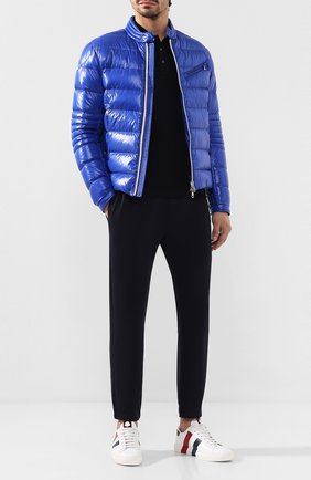 Мужской хлопковые джоггеры MONCLER темно-синего цвета по цене 25800 руб., арт. E2-091-87063-00-V8044 | Фото 2 Мужской хлопковые джоггеры MONCLER темно-синего цвета, арт. E2-091-87063-00-V8044 | Фото 2