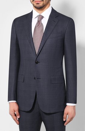 Мужской костюм из смеси шерсти и шелка ERMENEGILDO ZEGNA синего цвета по цене 244500 руб., арт. 616596/221225 | Фото 2 Мужской костюм из смеси шерсти и шелка ERMENEGILDO ZEGNA синего цвета, арт. 616596/221225 | Фото 2