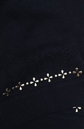 Детский шарф из хлопка и шерсти CHLOÉ синего цвета по цене 12200 руб., арт. C11666 | Фото 2 Детский шарф из хлопка и шерсти CHLOÉ синего цвета, арт. C11666 | Фото 2