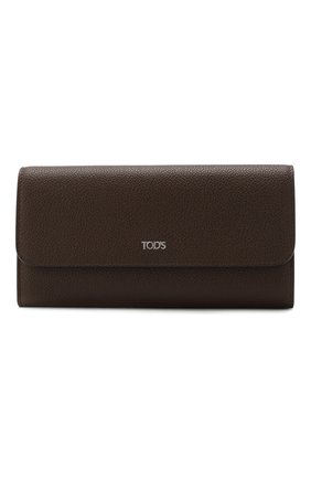 Женские кожаный кошелек TOD’S темно-коричневого цвета по цене 36450 руб., арт. XAWSELB9501WEB | Фото 1 Женские кожаный кошелек TOD’S темно-коричневого цвета, арт. XAWSELB9501WEB | Фото 1