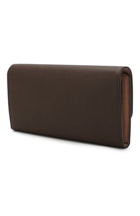Женские кожаный кошелек TOD’S темно-коричневого цвета по цене 36450 руб., арт. XAWSELB9501WEB | Фото 2 Женские кожаный кошелек TOD’S темно-коричневого цвета, арт. XAWSELB9501WEB | Фото 2