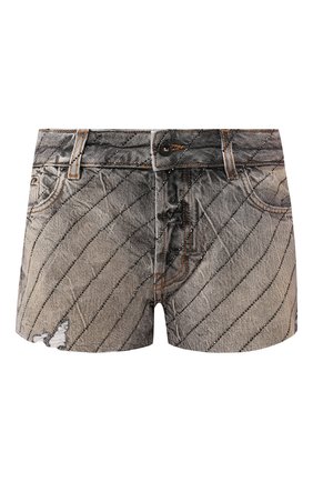 Женские джинсовые шорты FILLES A PAPA серого цвета по цене 24600 руб., арт. NITR0 CRYSTAL DENIM | Фото 1 Женские джинсовые шорты FILLES A PAPA серого цвета, арт. NITR0 CRYSTAL DENIM | Фото 1