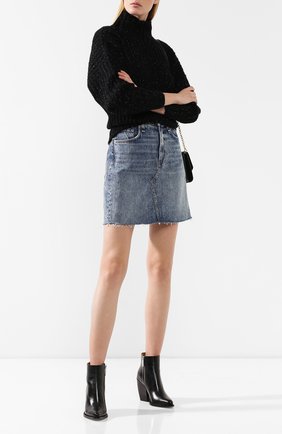 Женская джинсовая юбка RAG&BONE голубого цвета по цене 18250 руб., арт. W1B16I449AVE | Фото 2 Женская джинсовая юбка RAG&BONE голубого цвета, арт. W1B16I449AVE | Фото 2