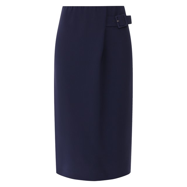 Шелковая юбка Giorgio Armani синего цвета