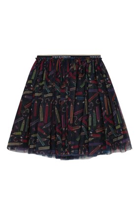 Детская юбка DOLCE & GABBANA темно-синего цвета по цене 23000 руб., арт. L53I30/HSMGZ/8-14 | Фото 2 Детская юбка DOLCE & GABBANA темно-синего цвета, арт. L53I30/HSMGZ/8-14 | Фото 2