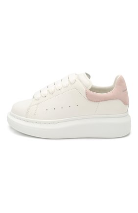 Детские кожаные кеды ALEXANDER MCQUEEN светло-розового цвета по цене 26500 руб., арт. 587691/WHX12 | Фото 2 Детские кожаные кеды ALEXANDER MCQUEEN светло-розового цвета, арт. 587691/WHX12 | Фото 2 (Статус проверки: Проверена категория; Материал внутренний: Натуральная кожа; Материал внешний: Кожа; Мальчики Кросс-КТ: Обувь-низкие)