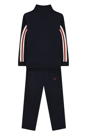 Детский комплект из кардигана и брюк EMPORIO ARMANI синего цвета по цене 15350 руб., арт. 6GHV01/4J2MZ | Фото 2 Детский комплект из кардигана и брюк EMPORIO ARMANI синего цвета, арт. 6GHV01/4J2MZ | Фото 2