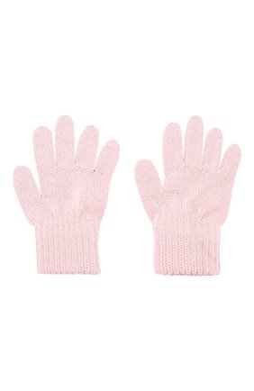Детские шерстяные перчатки CATYA светло-розового цвета, арт. 923531 | Фото 2 (Статус проверки: Проверено, Проверена категория; Материал: Шерсть, Текстиль; Региональные ограничения белый список (Axapta Mercury): RU)
