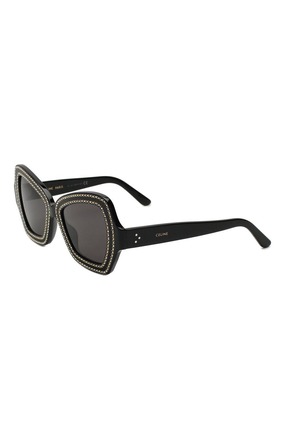 Женские солнцезащитные очки CELINE EYEWEAR коричневого цвета, арт. CL4067IS 01A | Фото 1
