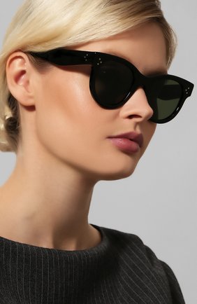 Женские солнцезащитные очки CELINE EYEWEAR черного цвета по цене 17650 руб., арт. CL40003I 01A | Фото 2 Женские солнцезащитные очки CELINE EYEWEAR черного цвета, арт. CL40003I 01A | Фото 2