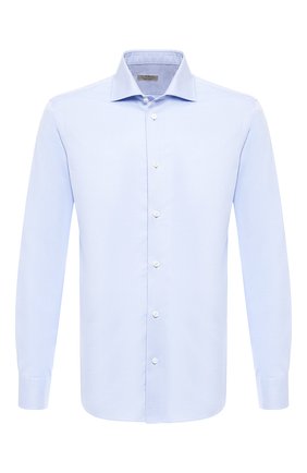 Мужская хлопковая сорочка Z ZEGNA голубого цвета по цене 18800 руб., арт. VT241/ZZC01 | Фото 1 Мужская хлопковая сорочка Z ZEGNA голубого цвета, арт. VT241/ZZC01 | Фото 1