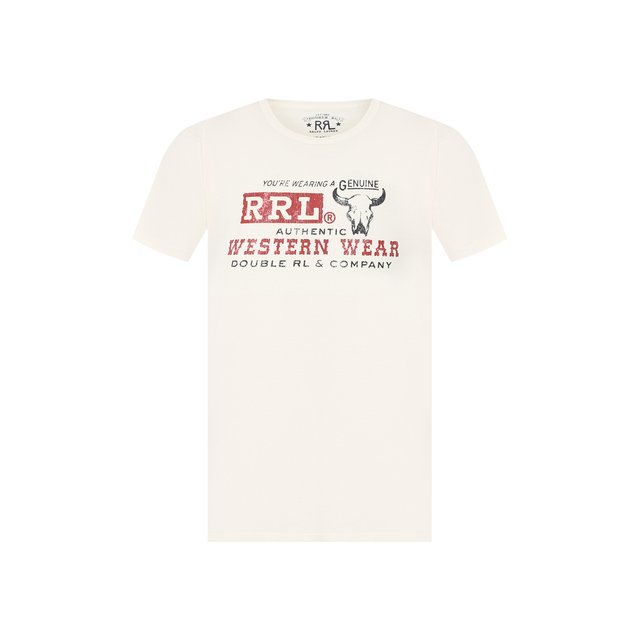Хлопковая футболка Rrl 10418793