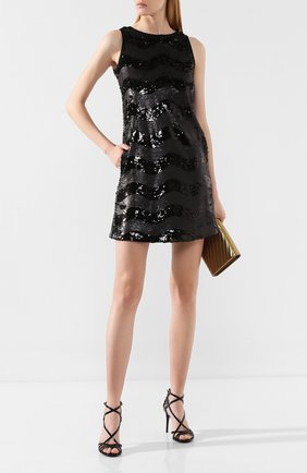 Женское платье с пайетками EMPORIO ARMANI черного цвета по цене 24800 руб., арт. 6G2A72/2NUQZ | Фото 2 Женское платье с пайетками EMPORIO ARMANI черного цвета, арт. 6G2A72/2NUQZ | Фото 2