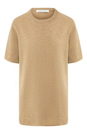 Женская кашемировая футболка EXTREME CASHMERE бежевого цвета по цене 21600 руб., арт. 064/TSHIRT | Фото 1 Женская кашемировая футболка EXTREME CASHMERE бежевого цвета, арт. 064/TSHIRT | Фото 1