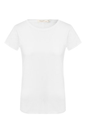 Женская хлопковая футболка RAG&BONE белого цвета по цене 8420 руб., арт. W272C32CH | Фото 1 Женская хлопковая футболка RAG&BONE белого цвета, арт. W272C32CH | Фото 1