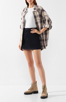 Женская хлопковая футболка RAG&BONE белого цвета по цене 8420 руб., арт. W272C32CH | Фото 2 Женская хлопковая футболка RAG&BONE белого цвета, арт. W272C32CH | Фото 2