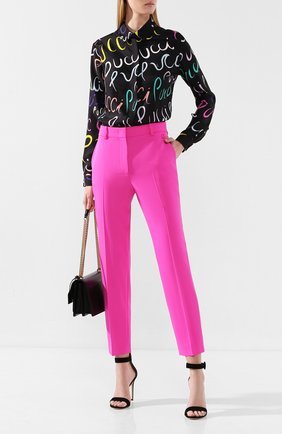 Женские шерстяные брюки EMILIO PUCCI розового цвета по цене 51500 руб., арт. 9RRT51/9R605 | Фото 2 Женские шерстяные брюки EMILIO PUCCI розового цвета, арт. 9RRT51/9R605 | Фото 2