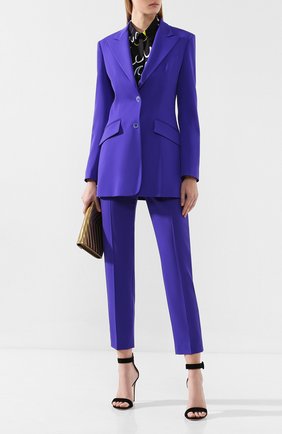Женский шерстяной жакет EMILIO PUCCI фиолетового цвета по цене 138500 руб., арт. 9RRB40/9R605 | Фото 2 Женский шерстяной жакет EMILIO PUCCI фиолетового цвета, арт. 9RRB40/9R605 | Фото 2