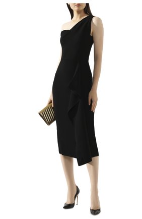 Женское шерстяное платье ROLAND MOURET черного цвета по цене 150500 руб., арт. PW19/S0737/F4044 | Фото 2 Женское шерстяное платье ROLAND MOURET черного цвета, арт. PW19/S0737/F4044 | Фото 2