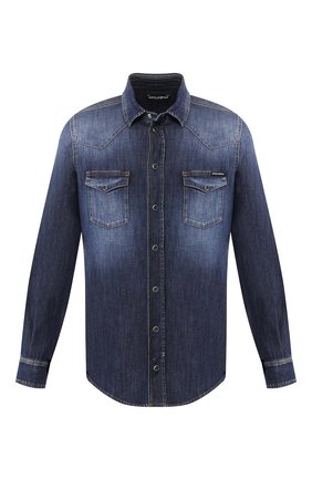 Мужская джинсовая рубашка DOLCE & GABBANA голубого цвета по цене 49950 руб., арт. G5EX7D/G8BF6 | Фото 1 Мужская джинсовая рубашка DOLCE & GABBANA голубого цвета, арт. G5EX7D/G8BF6 | Фото 1