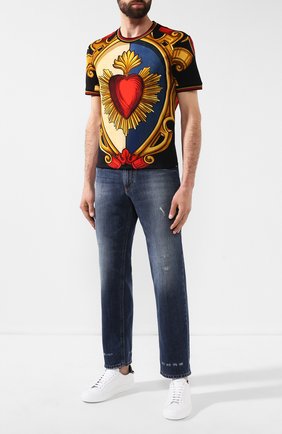 Мужские джинсы DOLCE & GABBANA синего цвета по цене 43650 руб., арт. GYQFCD/G8BG1 | Фото 2 Мужские джинсы DOLCE & GABBANA синего цвета, арт. GYQFCD/G8BG1 | Фото 2