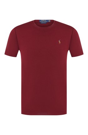Мужская хлопковая футболка POLO RALPH LAUREN бордового цвета по цене 6440 руб., арт. 710740727 | Фото 1 Мужская хлопковая футболка POLO RALPH LAUREN бордового цвета, арт. 710740727 | Фото 1