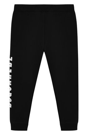 Детские хлопковые джоггеры DSQUARED2 черного цвета по цене 10400 руб., арт. DQ03MH-D00W0 | Фото 2 Детские хлопковые джоггеры DSQUARED2 черного цвета, арт. DQ03MH-D00W0 | Фото 2