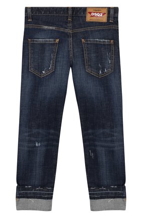 Детские джинсы DSQUARED2 синего цвета по цене 18600 руб., арт. DQ03LB-D00VS | Фото 2 Детские джинсы DSQUARED2 синего цвета, арт. DQ03LB-D00VS | Фото 2