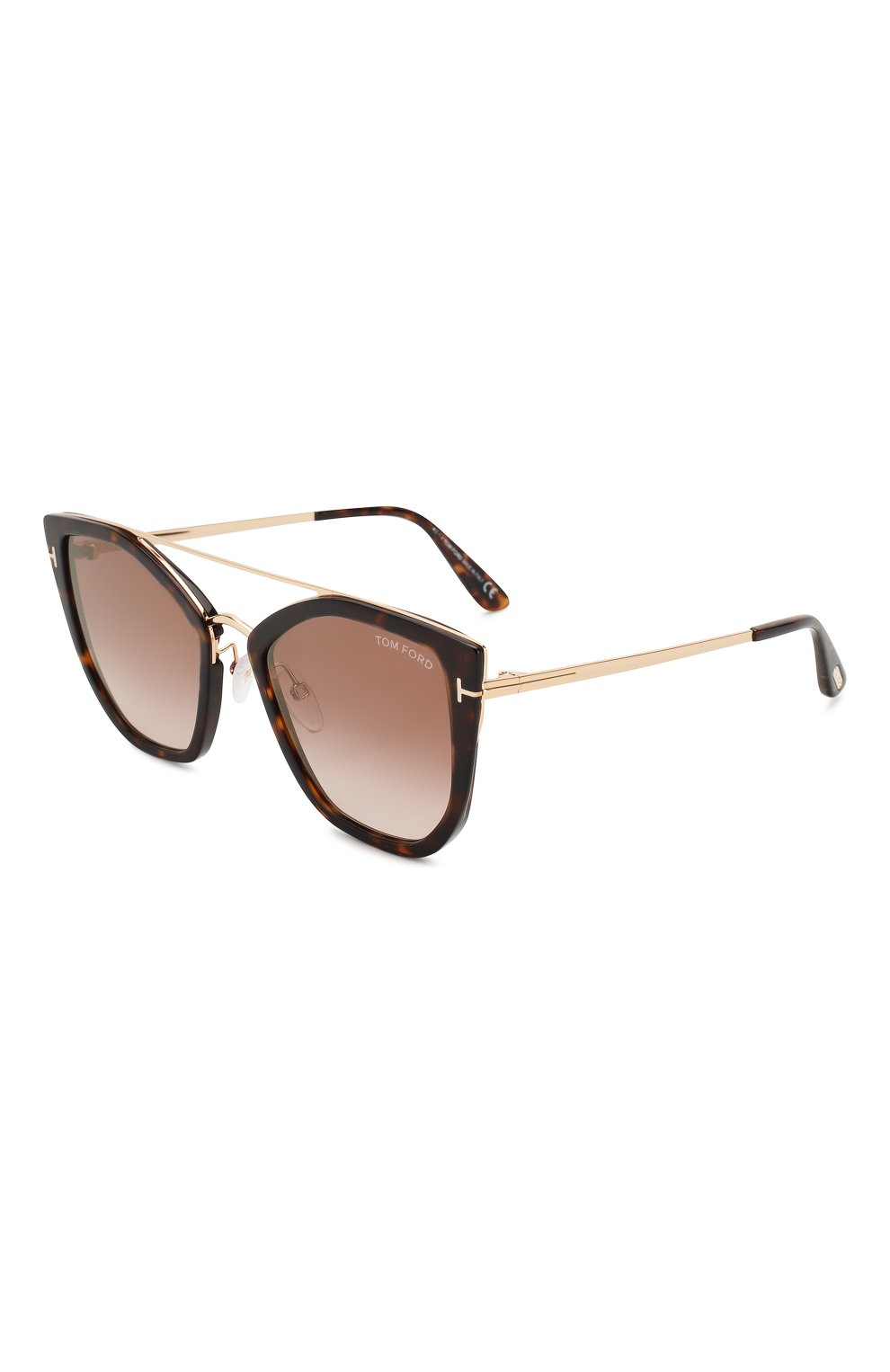 Женские солнцезащитные очки TOM FORD коричневого цвета, арт. TF648 52G | Фото 1