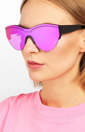 Женские солнцезащитные очки BALENCIAGA фиолетового цвета по цене 24050 руб., арт. BB0004 002 | Фото 2 Женские солнцезащитные очки BALENCIAGA фиолетового цвета, арт. BB0004 002 | Фото 2