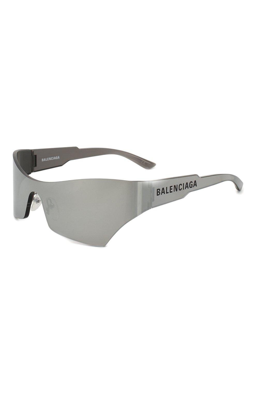 Женские солнцезащитные очки BALENCIAGA серебряного цвета, арт. BB0040 002 | Фото 1