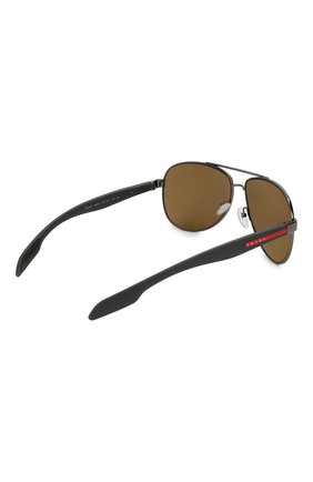 Мужские солнцезащитные очки PRADA LINEA ROSSA темно-серого цвета по цене 17900 руб., арт. 53PS-5AV5Y1 | Фото 3 Мужские солнцезащитные очки PRADA LINEA ROSSA темно-серого цвета, арт. 53PS-5AV5Y1 | Фото 3